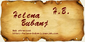 Helena Bubanj vizit kartica